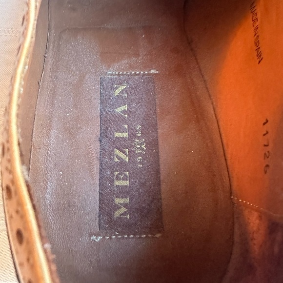 Men’s (made in Spain) LUXURY Leather MEZLAN Two-Toned Shoes. main image 8